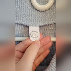 Blue cowl neck sweater. Size medium